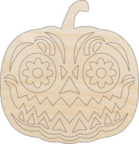 Pumpkin Wood Craft Shape – Laser Cut Baltic Birch Unfinished DIY Art Supplies FAL237 - The Wood Shape Store