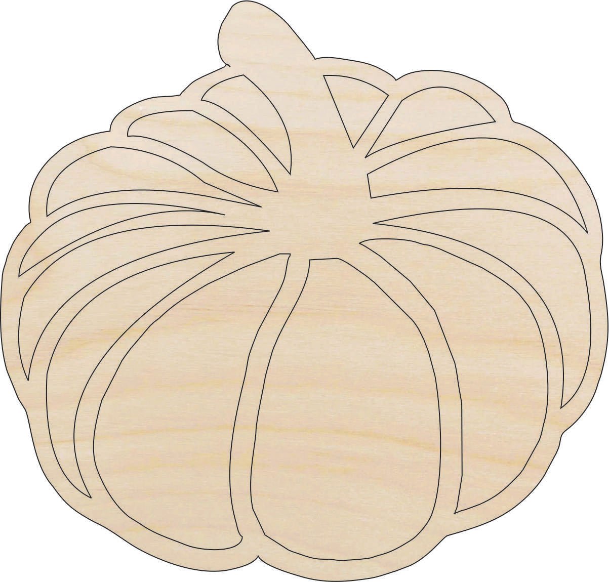 Pumpkin Wood Craft Shape - Laser Cut Baltic Birch Unfinished DIY Wood Art Supplies FAL238 - The Wood Shape Store
