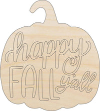 Pumpkin Wood Craft Shape - Laser Cut Baltic Birch Unfinished DIY Wood Art Supplies FAL242 - The Wood Shape Store
