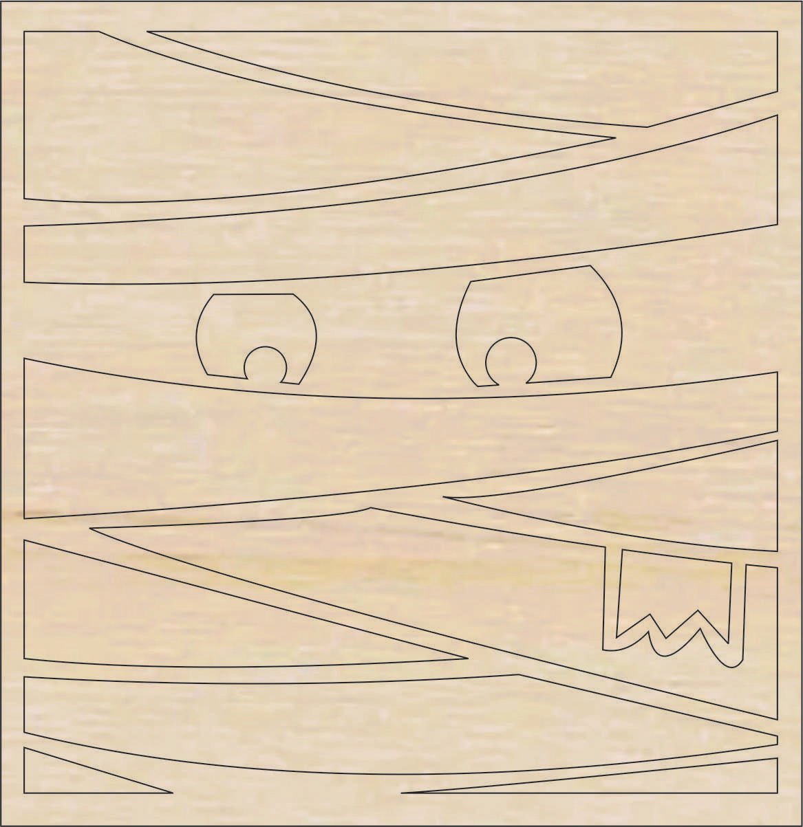 Mummy Wood Craft Shape - Laser Cut Baltic Birch Unfinished DIY Wood Art Supplies FAL244 - The Wood Shape Store