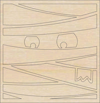 Mummy Wood Craft Shape - Laser Cut Baltic Birch Unfinished DIY Wood Art Supplies FAL244 - The Wood Shape Store