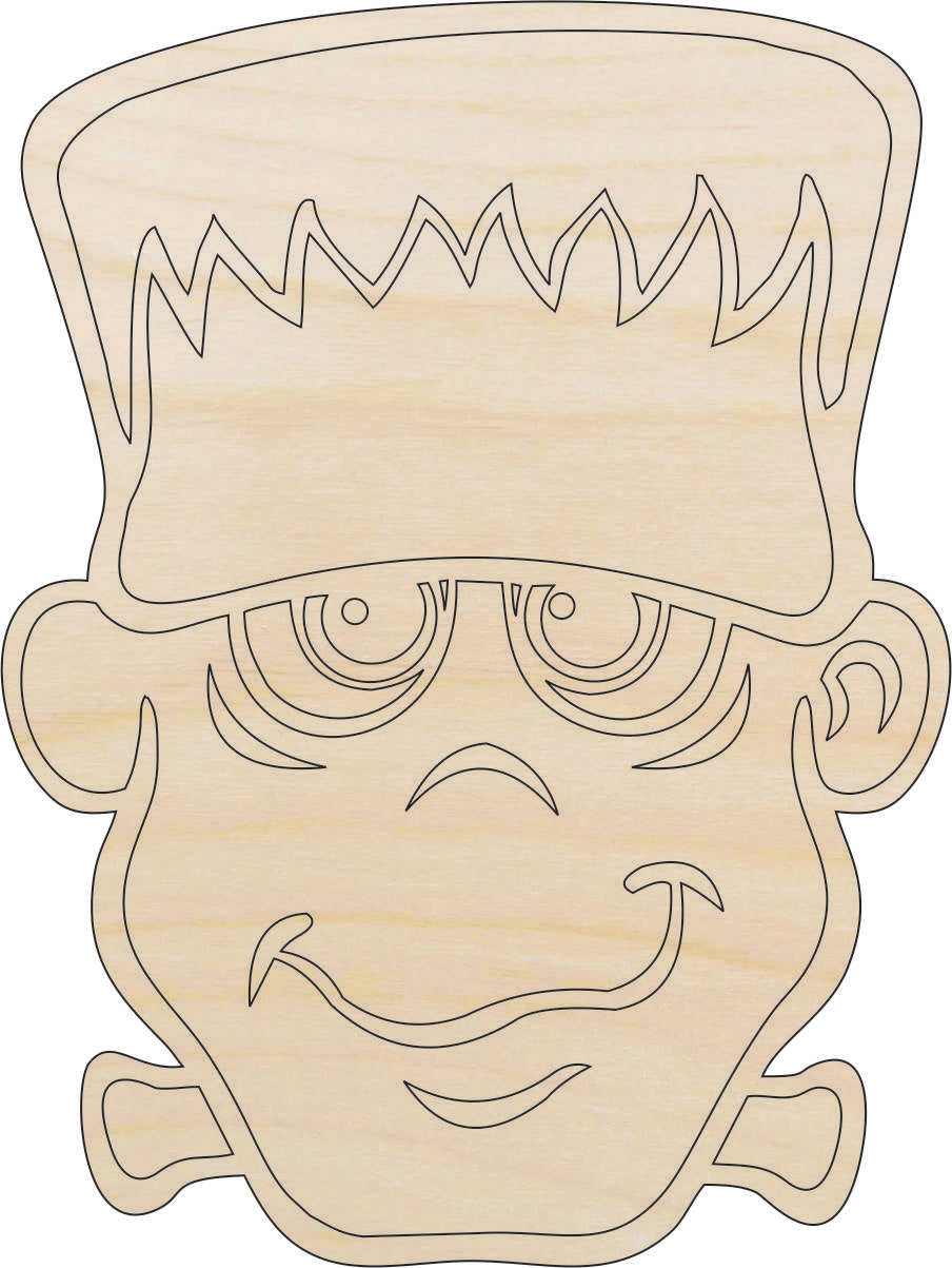 Monster Frankenstein - Laser Cut Out Unfinished Wood Craft Shape FAL245 Monster Frankenstein - Laser Cut Out Unfinished Wood Craft Shape FAL245