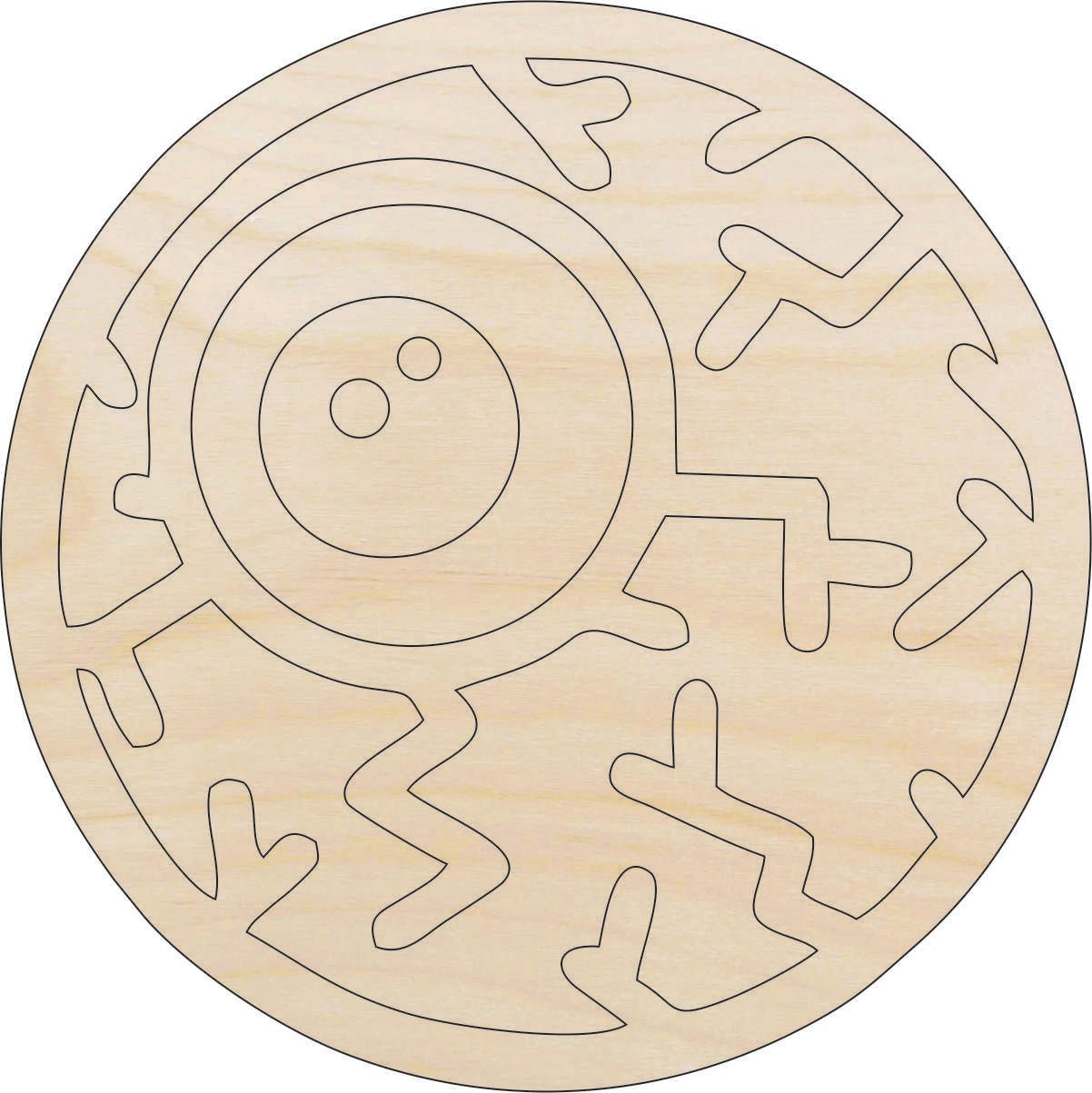 Bloodshot Eye Wood Craft Shape - Laser Cut Baltic Birch Unfinished DIY Wood Art Supplies FAL247 - The Wood Shape Store