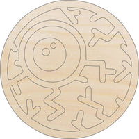 Bloodshot Eye Wood Craft Shape - Laser Cut Baltic Birch Unfinished DIY Wood Art Supplies FAL247 - The Wood Shape Store
