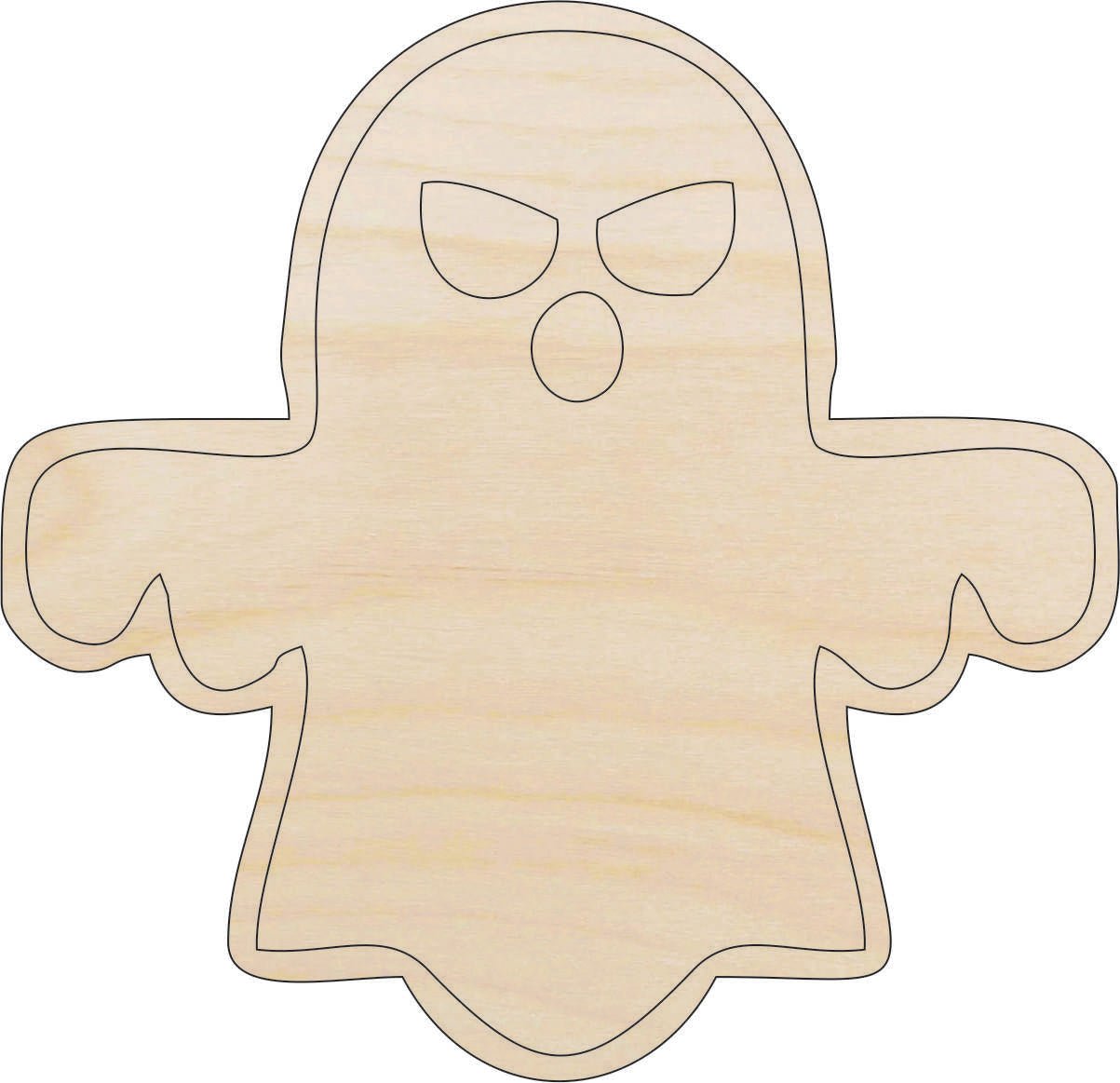 Ghost Wood Craft Shape - Laser Cut Baltic Birch Unfinished DIY Wood Art Supplies FAL250 - The Wood Shape Store