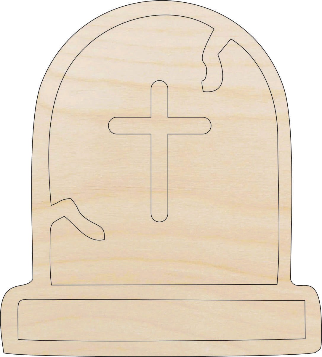 Tombstone Wood Craft Shape - Laser Cut Baltic Birch Unfinished DIY Wood Art Supplies FAL252 - The Wood Shape Store