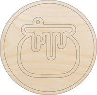 Cauldron Wood Craft Shape - Laser Cut Baltic Birch Unfinished DIY Wood Art Supplies FAL255 - The Wood Shape Store