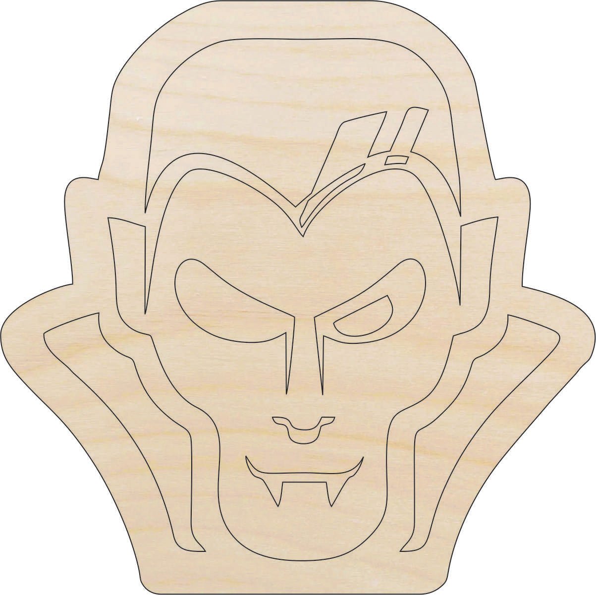 Dracula Wood Craft Shape - Laser Cut Baltic Birch Unfinished DIY Wood Art Supplies FAL258 - The Wood Shape Store