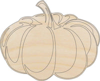 Pumpkin Wood Craft Shape - Laser Cut Baltic Birch Unfinished DIY Wood Art Supplies FAL259 - The Wood Shape Store