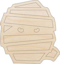 Mummy Wood Craft Shape - Laser Cut Baltic Birch Unfinished DIY Wood Art Supplies FAL262 - The Wood Shape Store