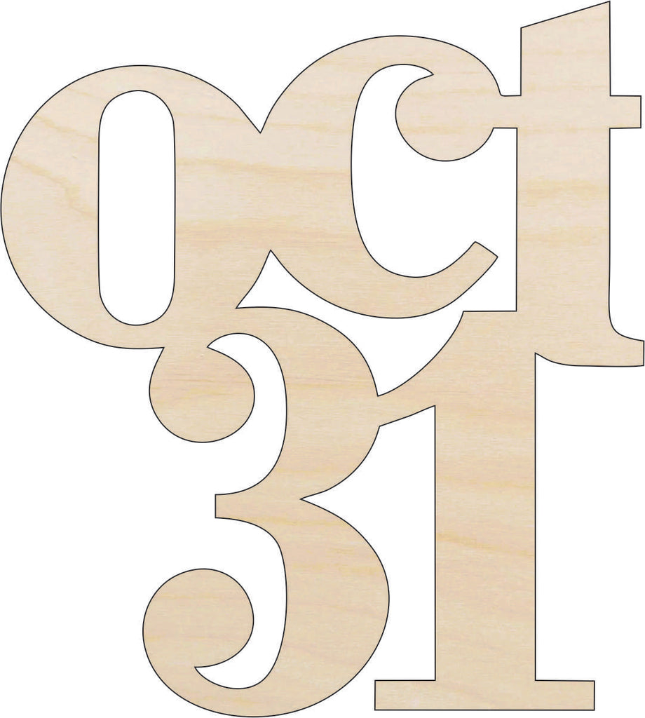 Word Oct 31 - Laser Cut Out Unfinished Wood Craft Shape FAL265