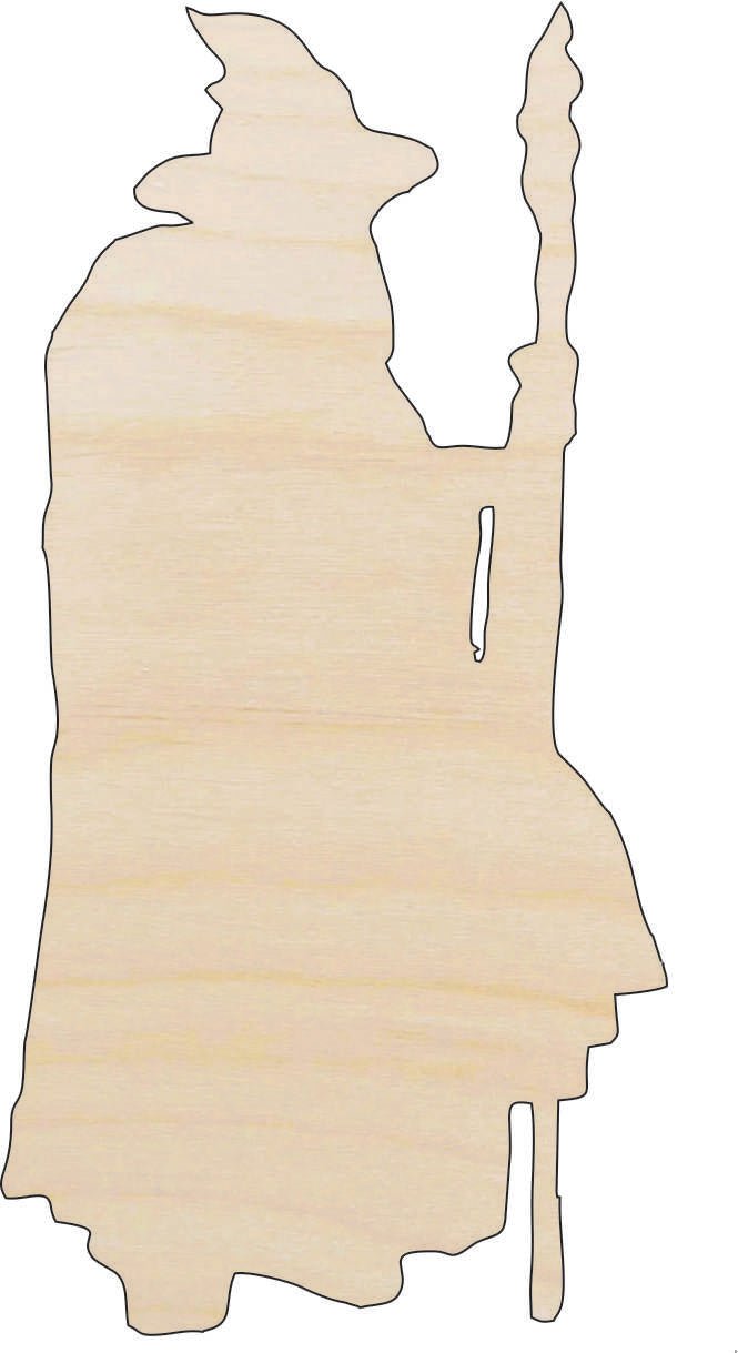Wizard Wood Craft Shape - Laser Cut Baltic Birch Unfinished DIY Wood Art Supplies FAL270 - The Wood Shape Store