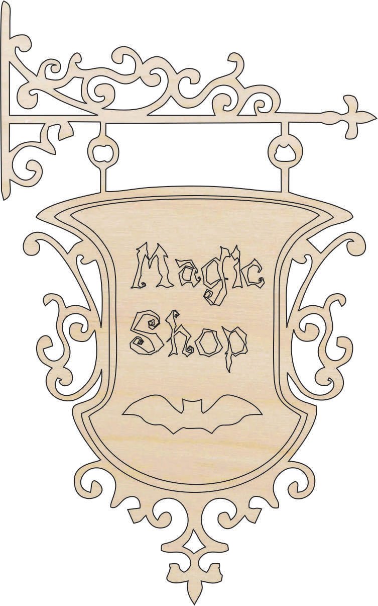 Magic Shop Wood Craft Shape - Laser Cut Baltic Birch Unfinished DIY Wood Art Supplies FAL27 - The Wood Shape Store