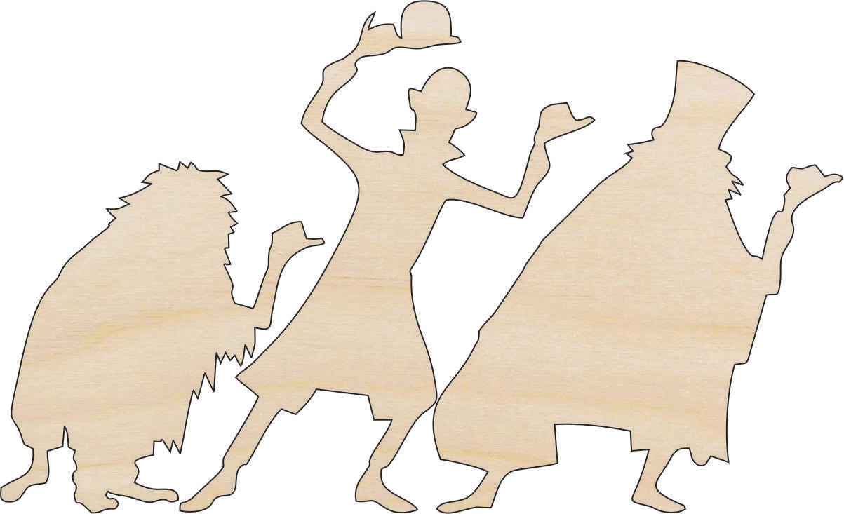 Three Ghosts Wood Craft Shape - Laser Cut Baltic Birch Unfinished DIY Wood Art Supplies FAL29 - The Wood Shape Store