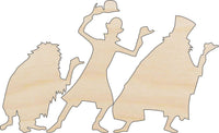 Three Ghosts Wood Craft Shape - Laser Cut Baltic Birch Unfinished DIY Wood Art Supplies FAL29 - The Wood Shape Store