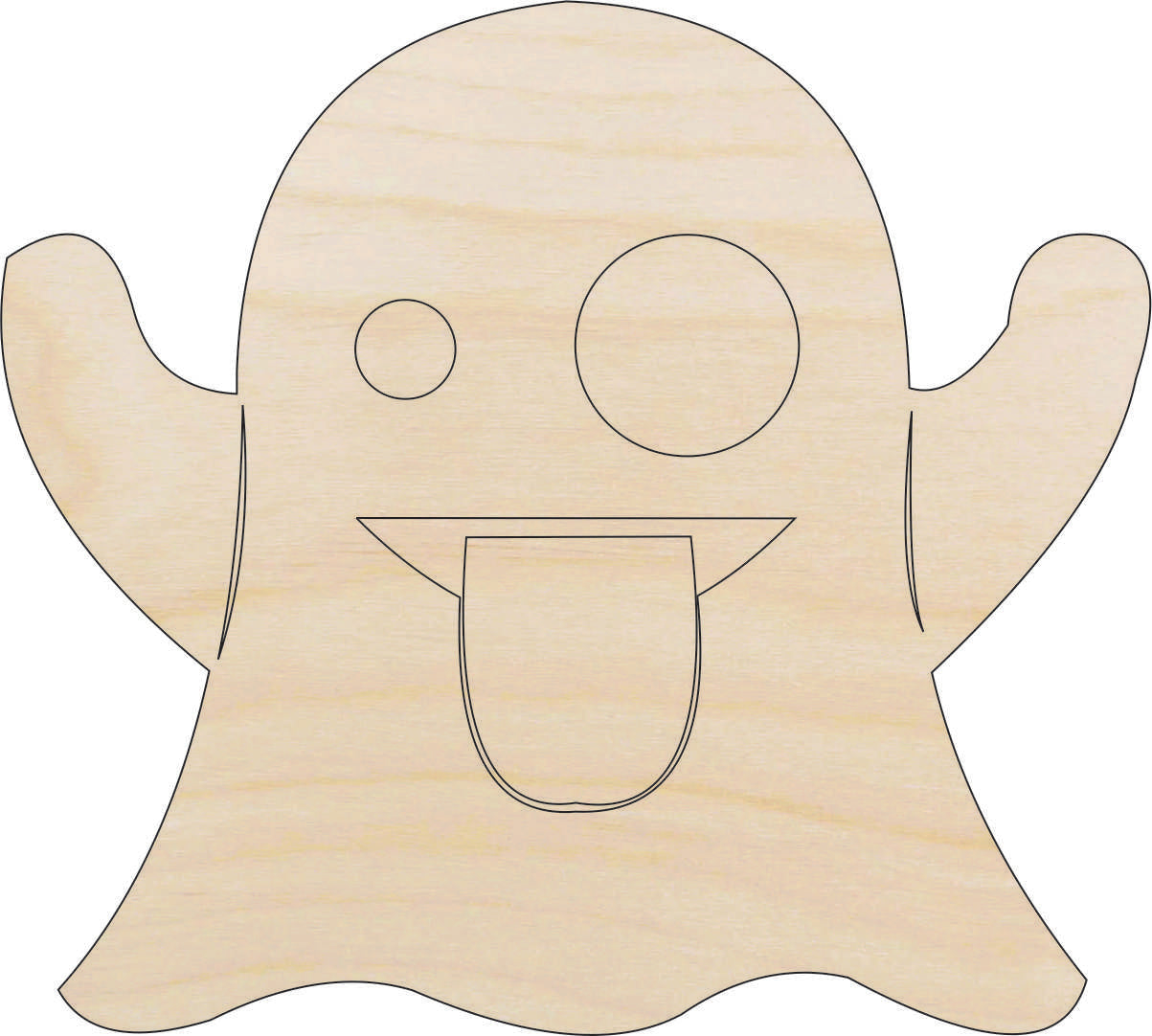 Ghost - Laser Cut Out Unfinished Wood Craft Shape FAL30 Ghost - Laser Cut Out Unfinished Wood Craft Shape FAL30