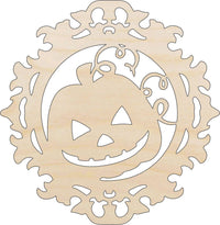 Pumpkin Wood Craft Shape – Laser Cut Baltic Birch Unfinished DIY Art Supplies FAL34 - The Wood Shape Store