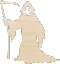 Grim Reaper Wood Craft Shape - Laser Cut Baltic Birch Unfinished DIY Wood Art Supplies FAL35 - The Wood Shape Store