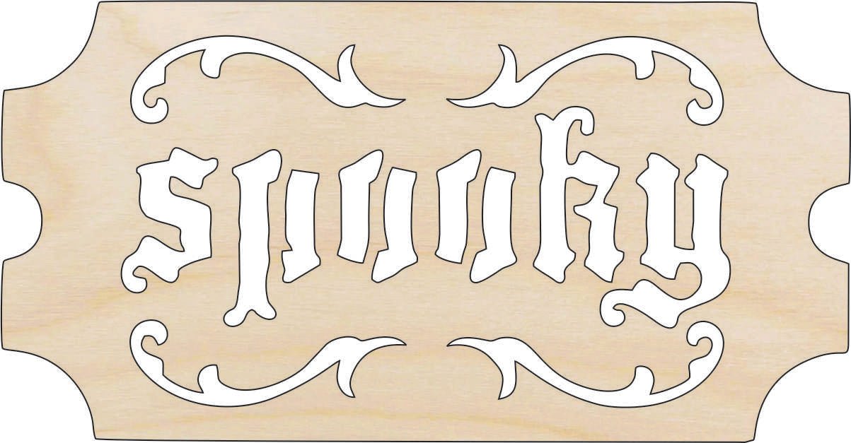 Halloween Tag Wood Craft Shape - Laser Cut Baltic Birch Unfinished DIY Wood Art Supplies FAL3 - The Wood Shape Store