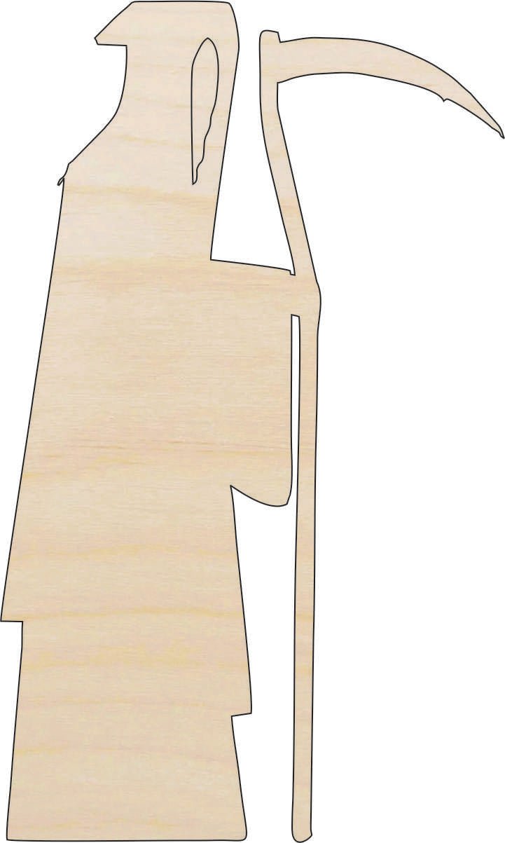 Grim Reaper Wood Craft Shape - Laser Cut Baltic Birch Unfinished DIY Wood Art Supplies FAL42 - The Wood Shape Store