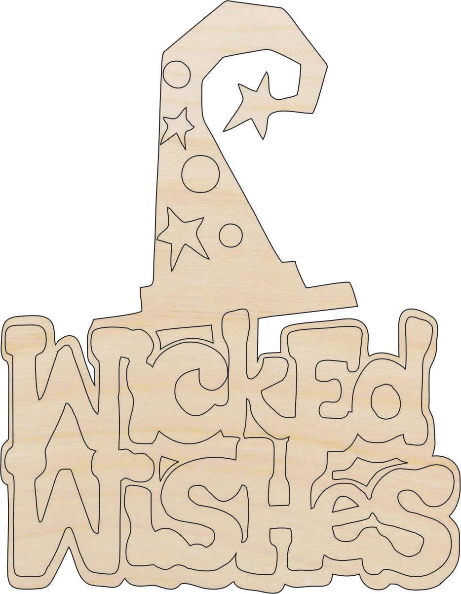 Witch Wood Craft Shape - Laser Cut Baltic Birch Unfinished DIY Wood Art Supplies FAL44 - The Wood Shape Store