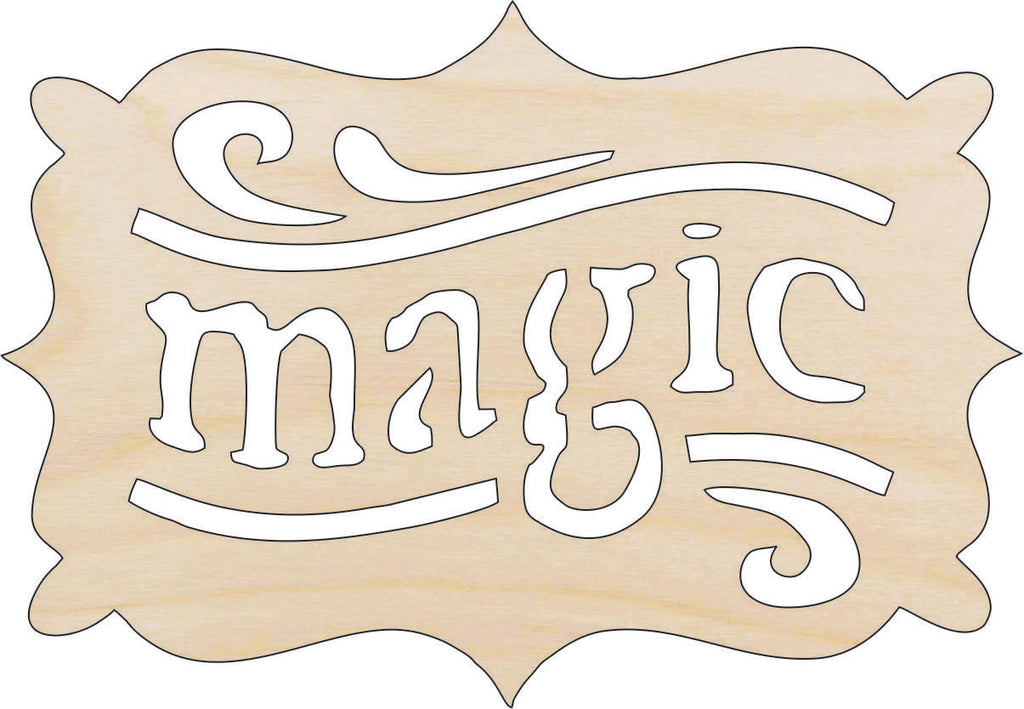 Gift Tag Magic - Laser Cut Out Unfinished Wood Craft Shape FAL48
