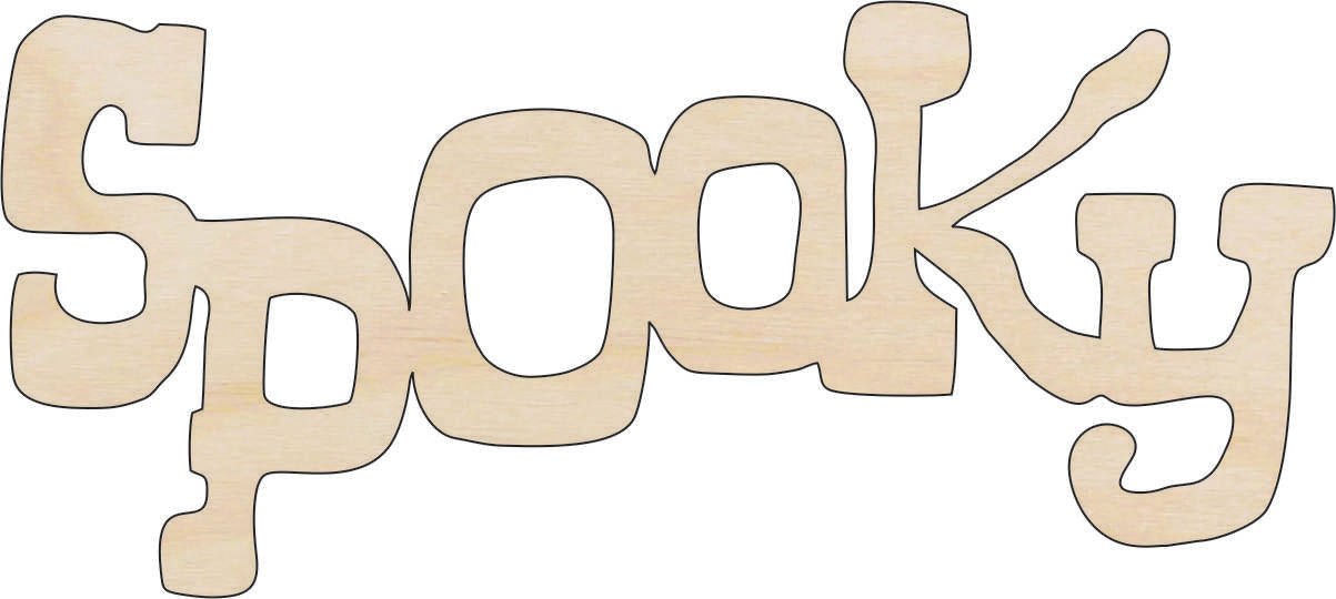 Spooky Wood Craft Shape - Laser Cut Baltic Birch Unfinished DIY Wood Art Supplies FAL50 - The Wood Shape Store