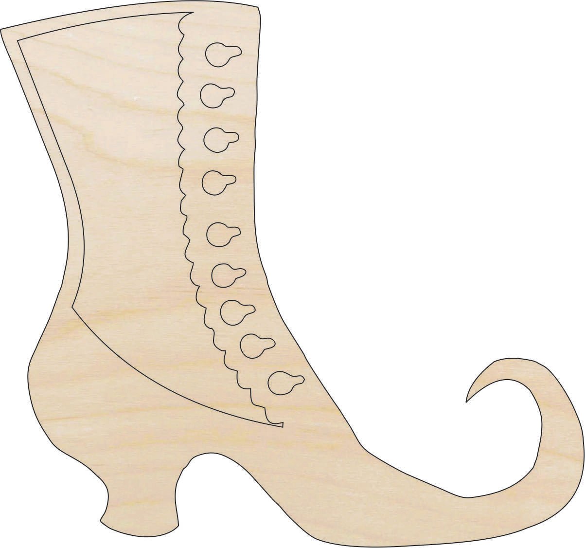 Witch Wood Craft Shape - Laser Cut Baltic Birch Unfinished DIY Wood Art Supplies FAL52 - The Wood Shape Store