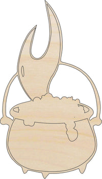 Cauldron Wood Craft Shape - Laser Cut Baltic Birch Unfinished DIY Wood Art Supplies FAL56 - The Wood Shape Store