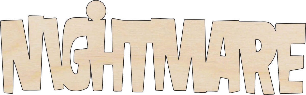 Nightmare Wood Craft Shape - Laser Cut Baltic Birch Unfinished DIY Wood Art Supplies FAL57 - The Wood Shape Store