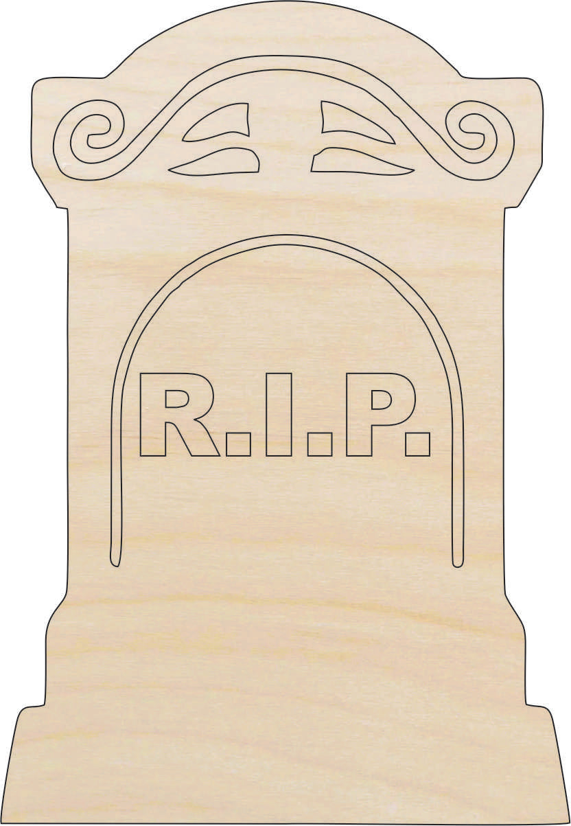 Tombstone - Laser Cut Out Unfinished Wood Craft Shape FAL59 Tombstone - Laser Cut Out Unfinished Wood Craft Shape FAL59