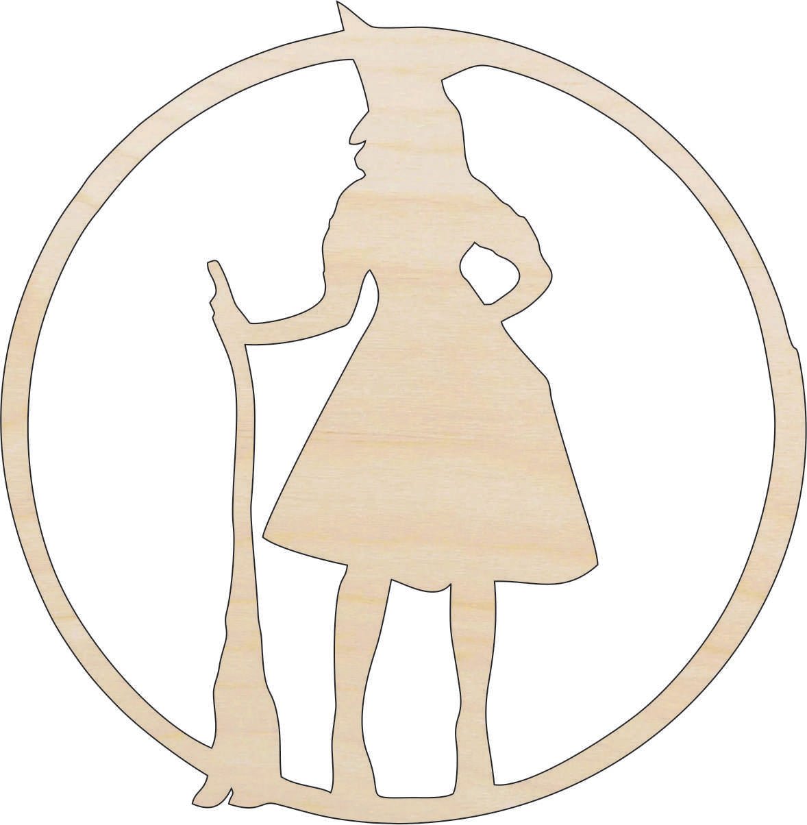Witch Wood Craft Shape - Laser Cut Baltic Birch Unfinished DIY Wood Art Supplies FAL5 - The Wood Shape Store