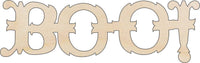 Boo Word Wood Craft Shape - Laser Cut Baltic Birch Unfinished DIY Wood Art Supplies FAL62 - The Wood Shape Store