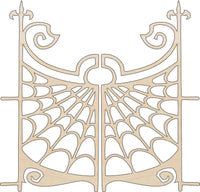 Spider Web Wood Craft Shape - Laser Cut Baltic Birch Unfinished DIY Wood Art Supplies FAL65 - The Wood Shape Store
