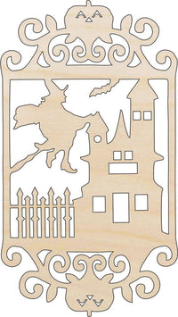 Halloween Wood Craft Shape - Laser Cut Baltic Birch Unfinished DIY Wood Art Supplies FAL79 - The Wood Shape Store
