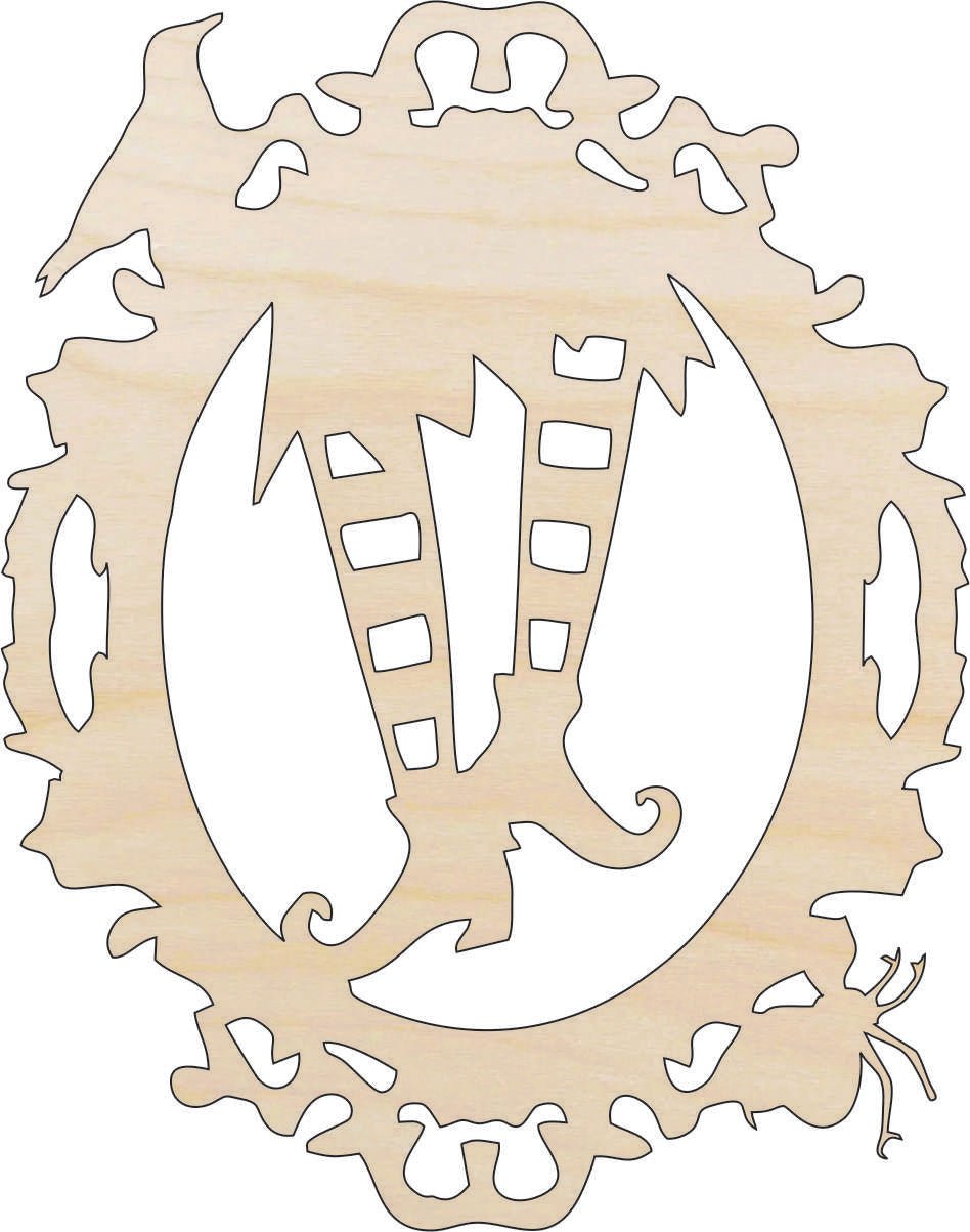 Witch Wood Craft Shape - Laser Cut Baltic Birch Unfinished DIY Wood Art Supplies FAL81 - The Wood Shape Store