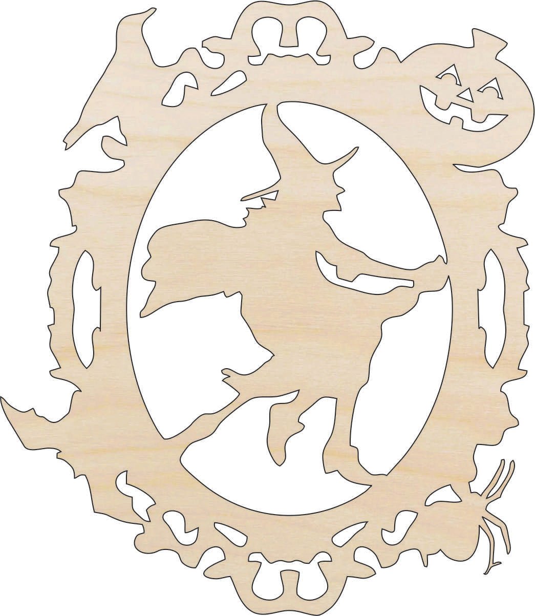 Witch - Wood Craft Shape – Laser Cut Baltic Birch Unfinished DIY Art Supplies FAL83 - The Wood Shape Store