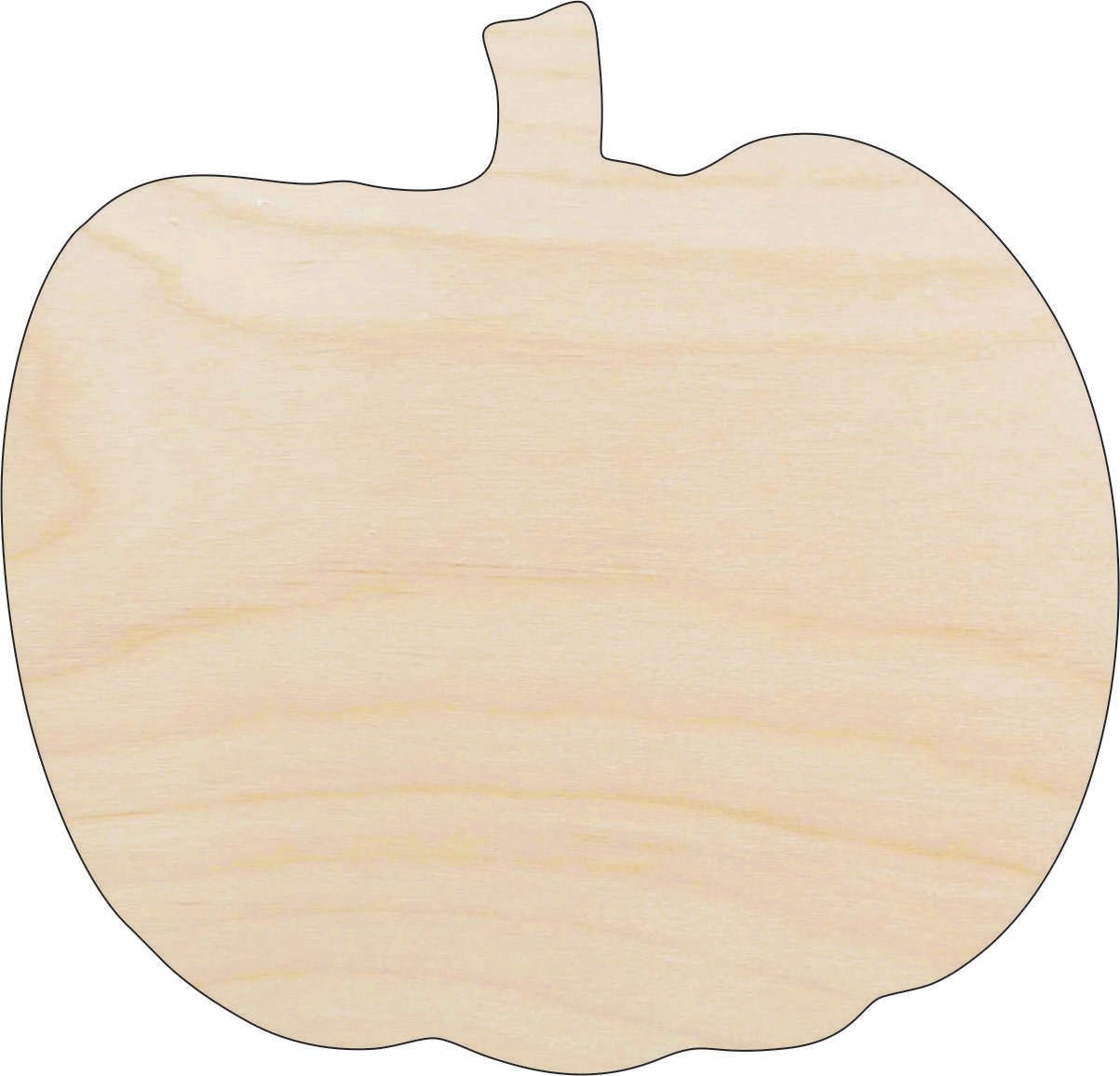 Pumpkin Wood Craft Shape - Laser Cut Baltic Birch Unfinished DIY Wood Art Supplies FAL88 - The Wood Shape Store