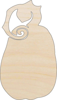 Pumpkin Wood Craft Shape - Laser Cut Baltic Birch Unfinished DIY Wood Art Supplies FAL99 - The Wood Shape Store