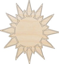 Flower Wood Craft Shape - Laser Cut Baltic Birch Unfinished DIY Wood Art Supplies FLR10 - The Wood Shape Store