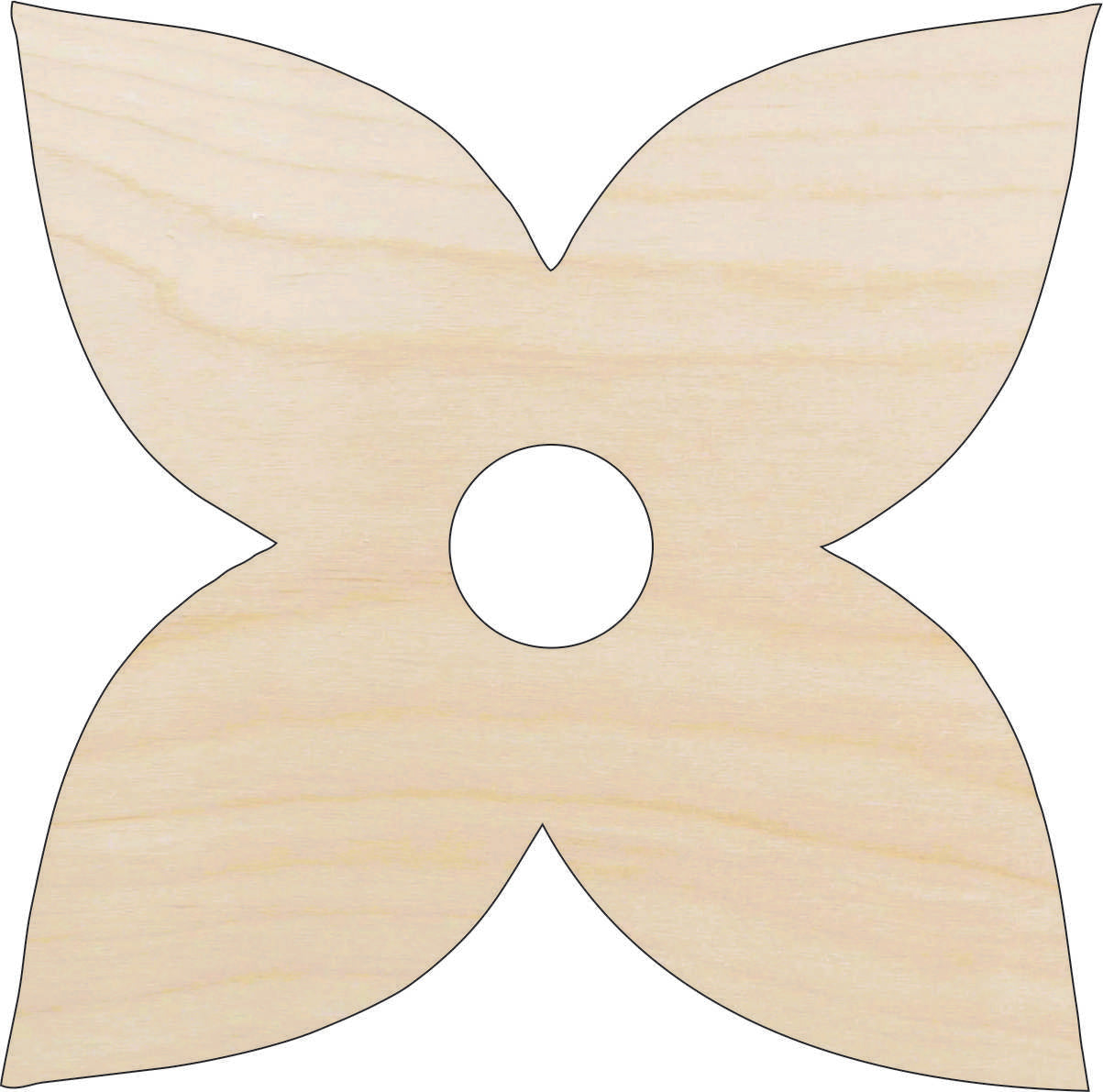 Flower - Laser Cut Out Unfinished Wood Craft Shape FLR12 Flower - Laser Cut Out Unfinished Wood Craft Shape FLR12