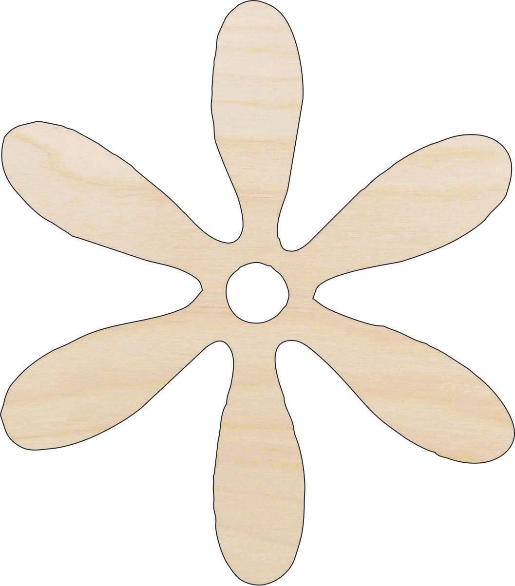 Flower Wood Craft Shape - Laser Cut Baltic Birch Unfinished DIY Wood Art Supplies FLR13 - The Wood Shape Store