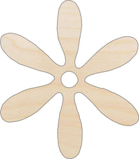 Flower Wood Craft Shape - Laser Cut Baltic Birch Unfinished DIY Wood Art Supplies FLR13 - The Wood Shape Store