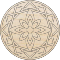 Flower Wood Craft Shape - Laser Cut Baltic Birch Unfinished DIY Wood Art Supplies FLR15 - The Wood Shape Store