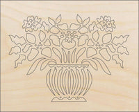 Flower Wood Craft Shape - Laser Cut Baltic Birch Unfinished DIY Wood Art Supplies FLR17 - The Wood Shape Store