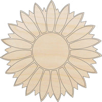 Flower Wood Craft Shape - Laser Cut Baltic Birch Unfinished DIY Wood Art Supplies FLR21 - The Wood Shape Store