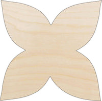 Flower Wood Craft Shape - Laser Cut Baltic Birch Unfinished DIY Wood Art Supplies FLR23 - The Wood Shape Store