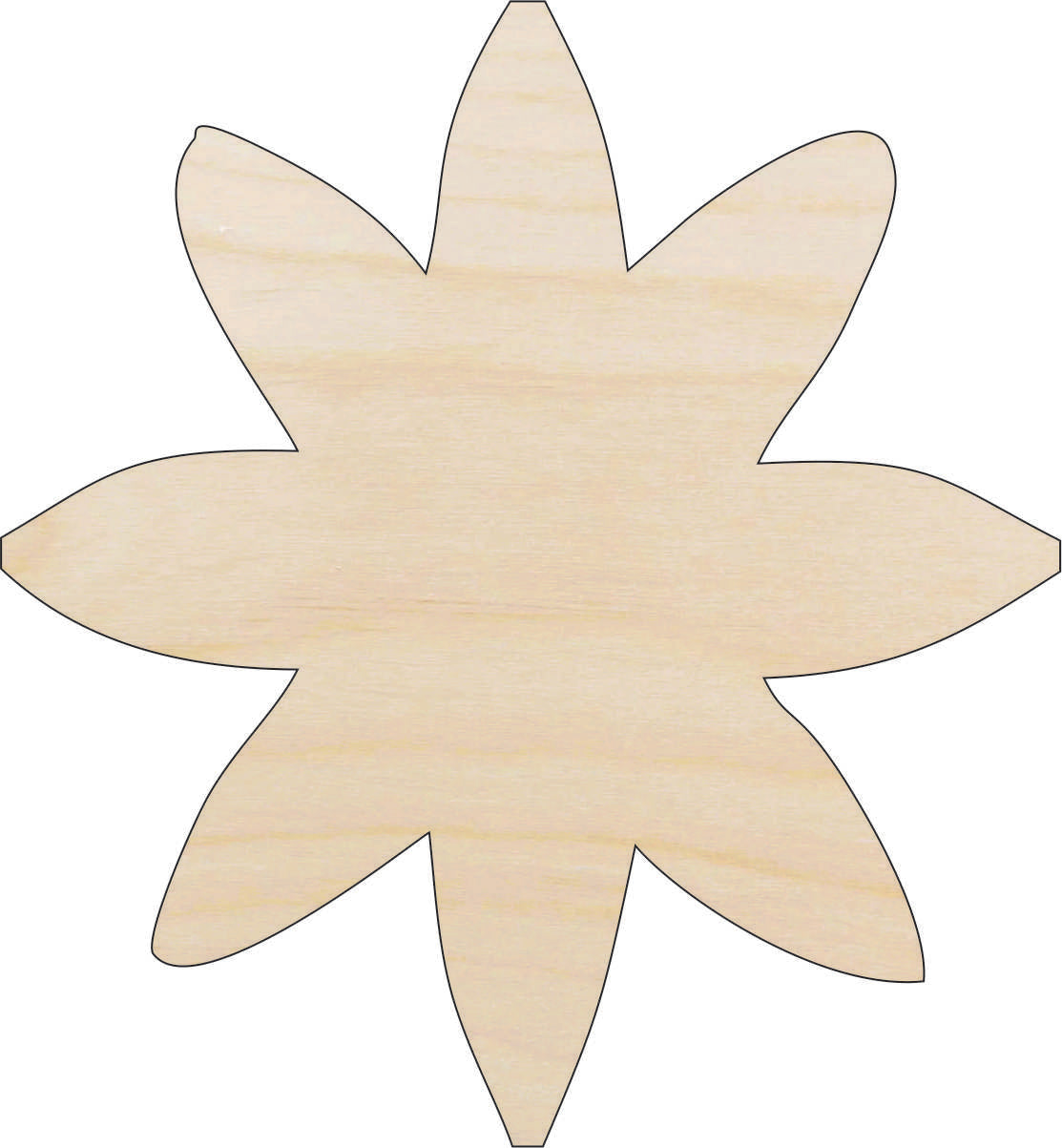 Flower - Laser Cut Out Unfinished Wood Craft Shape FLR24 Flower - Laser Cut Out Unfinished Wood Craft Shape FLR24