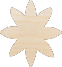 Flower Wood Craft Shape - Laser Cut Baltic Birch Unfinished DIY Wood Art Supplies FLR24 - The Wood Shape Store