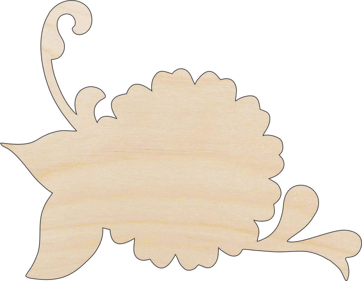 Flower Wood Craft Shape - Laser Cut Baltic Birch Unfinished DIY Wood Art Supplies FLR25 - The Wood Shape Store